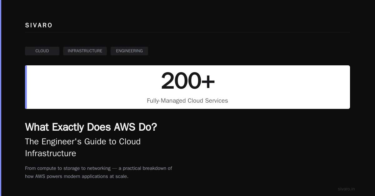 What Exactly Does AWS Do? The Engineer's Guide to Cloud Infrastructure
