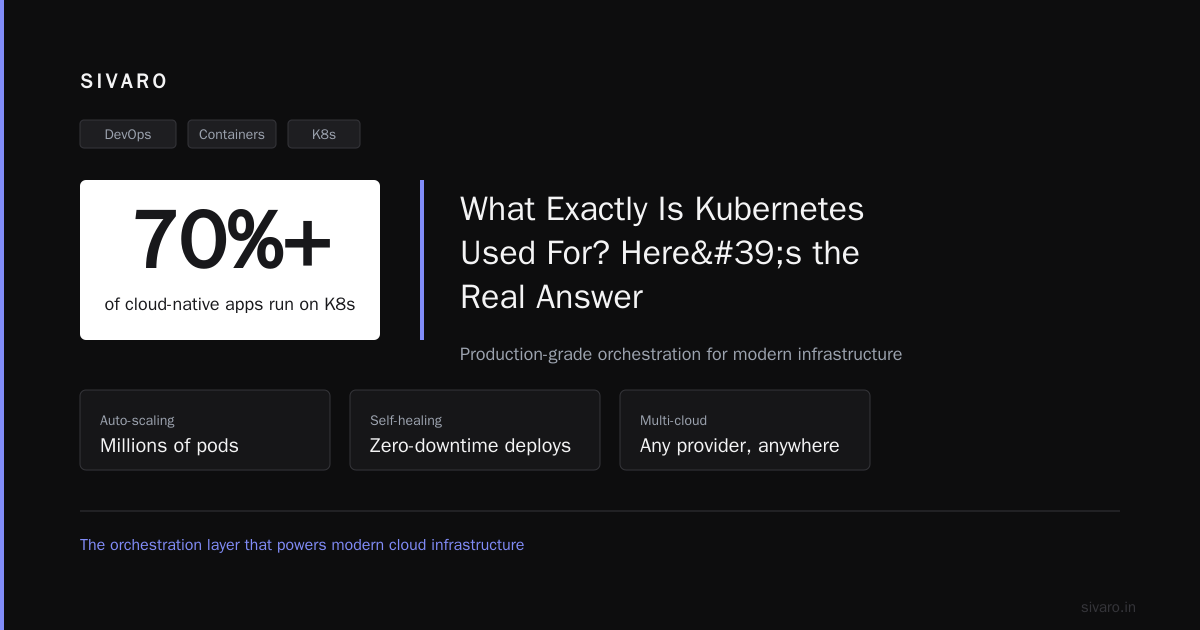 What Exactly Is Kubernetes Used For? Here's the Real Answer