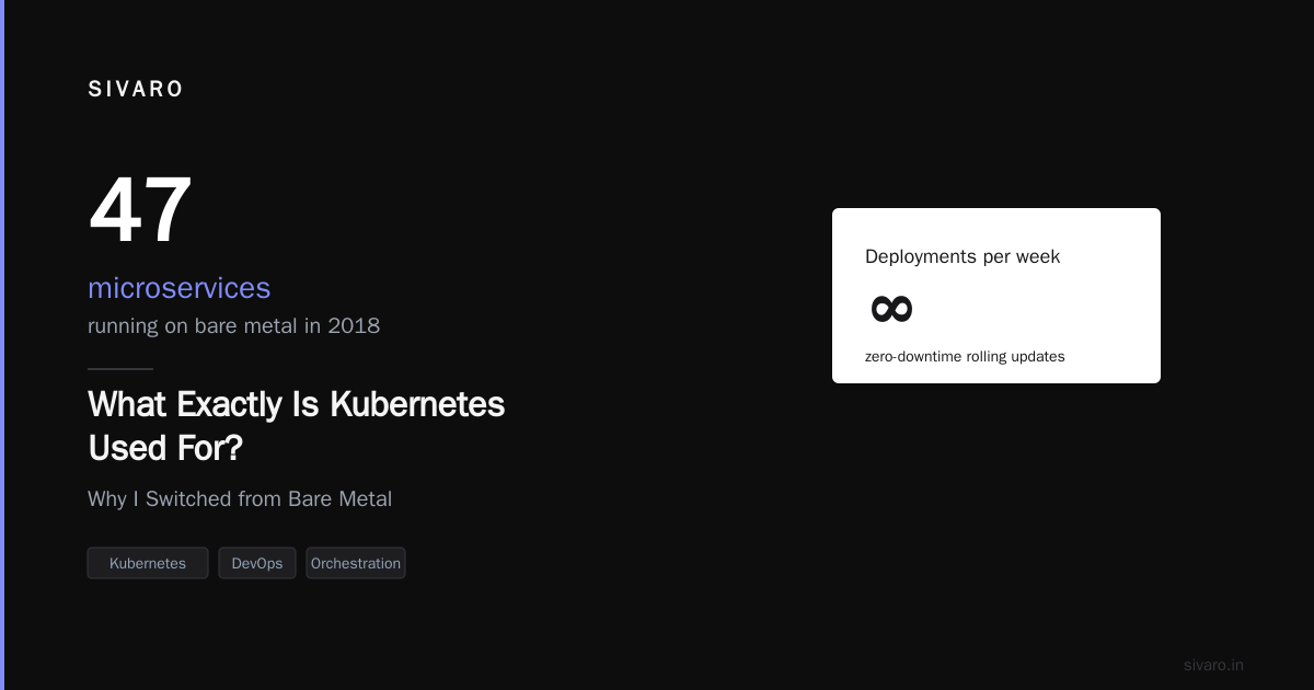 What Exactly Is Kubernetes Used For? (Why I Switched from Bare Metal)