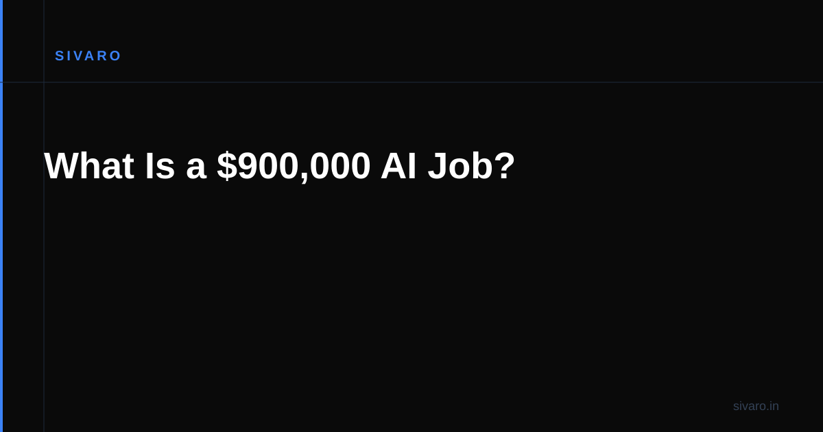 What Is a $900,000 AI Job?