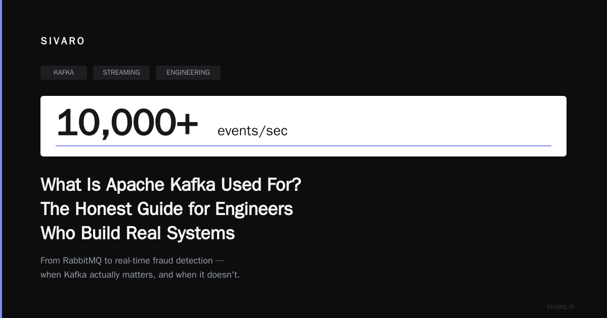 What Is Apache Kafka Used For? The Honest Guide for Engineers Who Build Real Systems