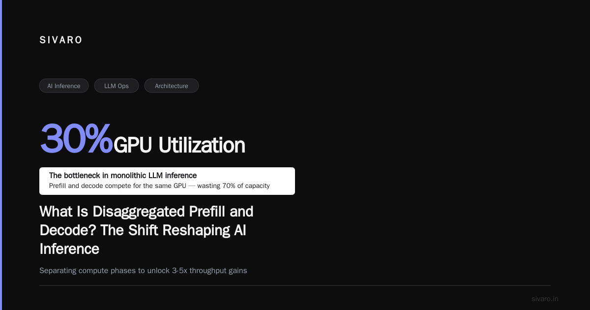 What Is Disaggregated Prefill and Decode? The Shift Reshaping AI Inference