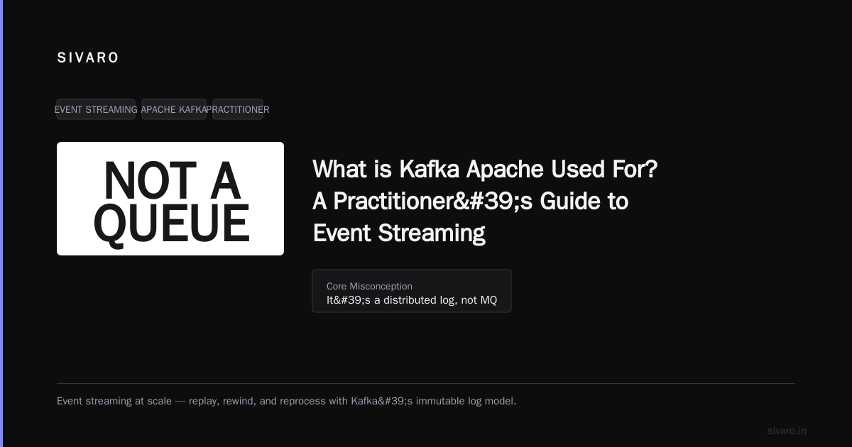 What is Kafka Apache Used For? A Practitioner's Guide to Event Streaming