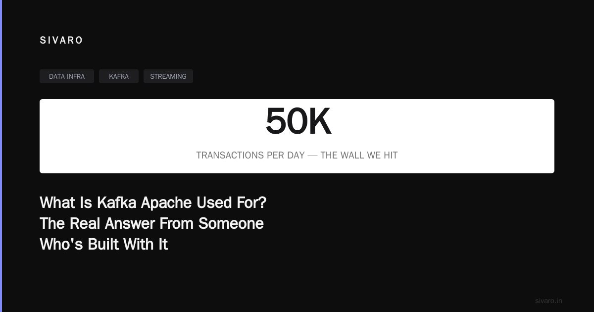 What Is Kafka Apache Used For? The Real Answer From Someone Who's Built With It