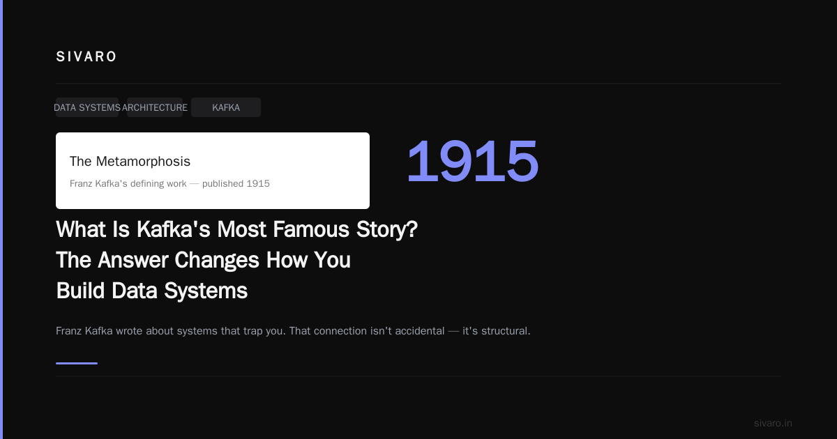 What Is Kafka's Most Famous Story? The Answer Changes How You Build Data Systems