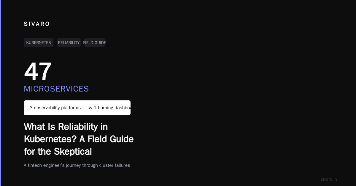 What Is Reliability in Kubernetes? A Field Guide for the Skeptical
