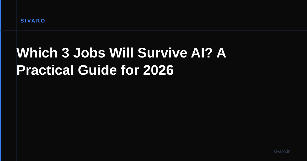 Which 3 Jobs Will Survive AI? A Practical Guide for 2026