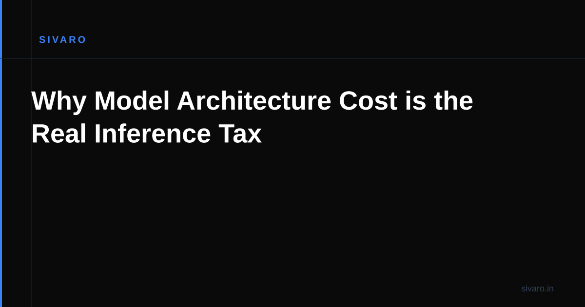 Why Model Architecture Cost is the Real Inference Tax