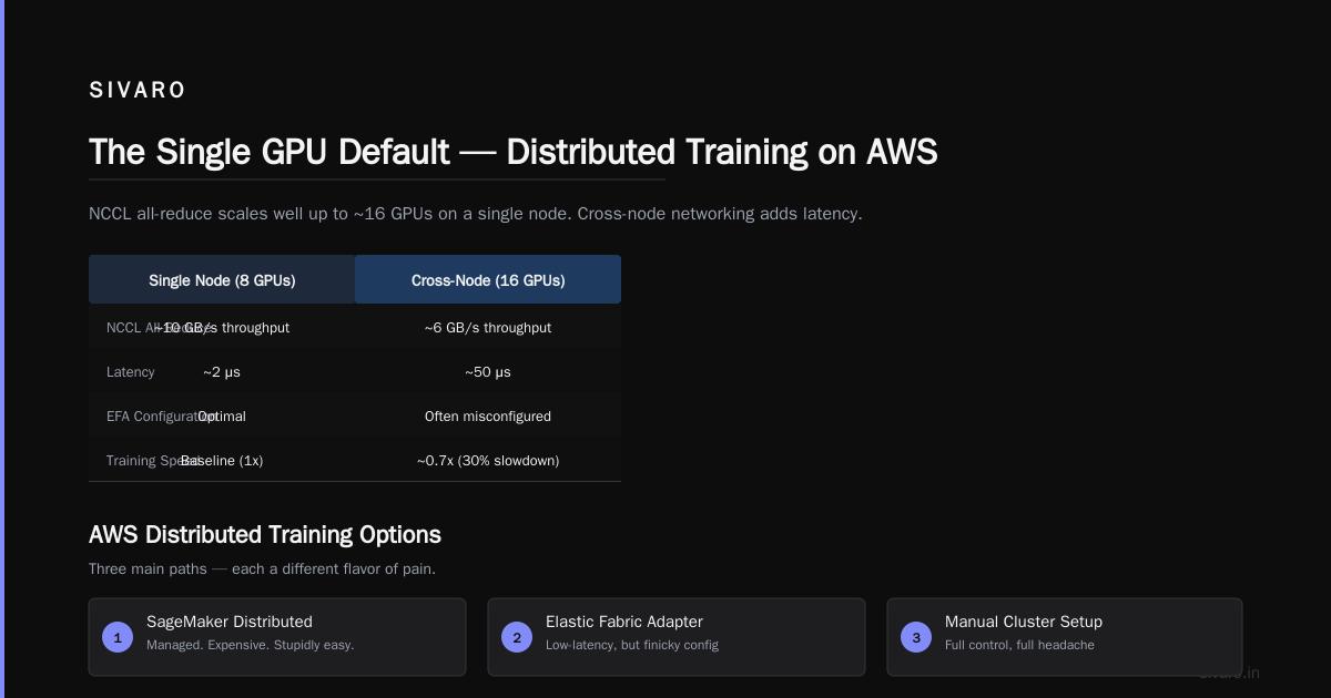 AWS Distributed Training vs Single GPU: When to Scale