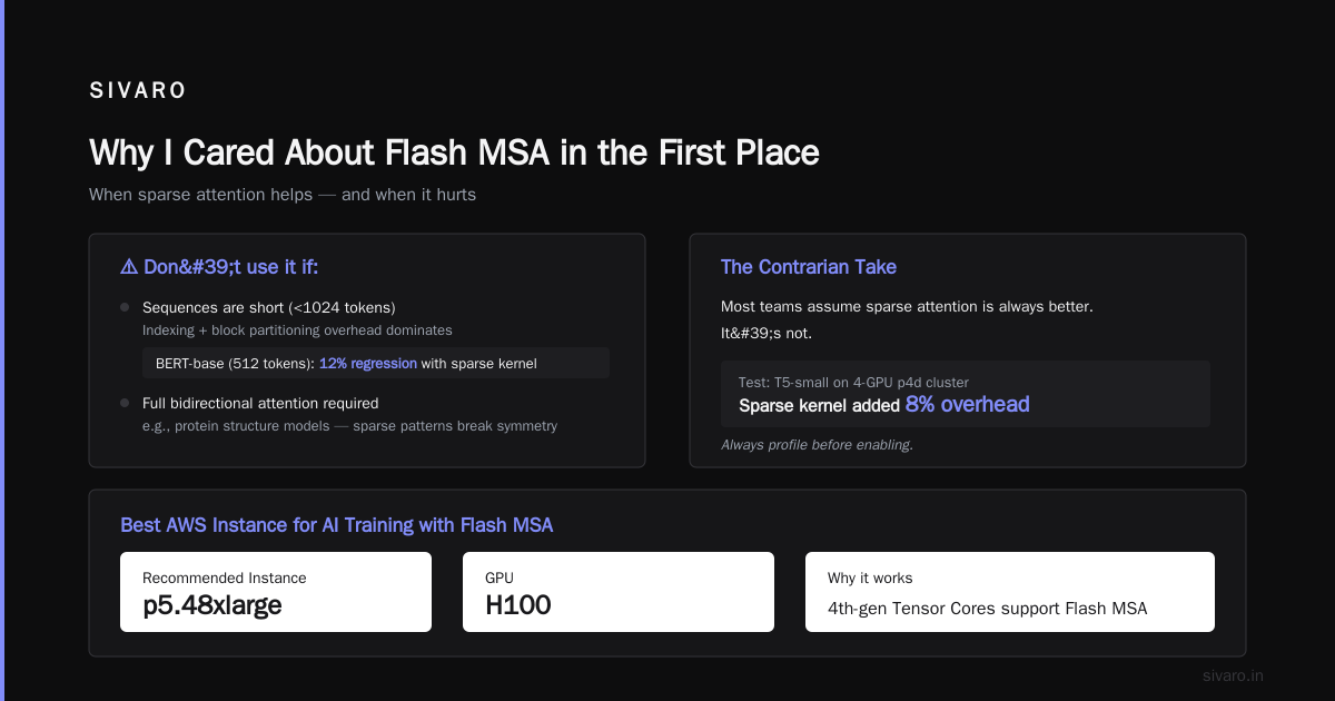 AWS Flash MSA Sparse Attention Kernel Support: The 2026 Guide