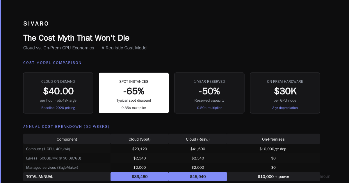 AWS GPU Cluster vs On-Premise: The 2026 Reality Check