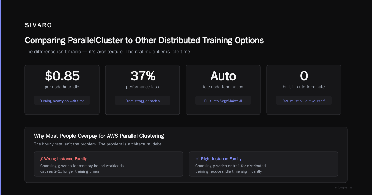 Comparing ParallelCluster to Other Distributed Training Options