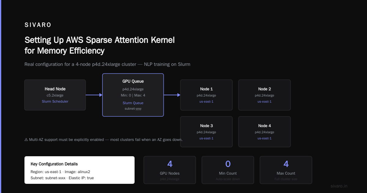 Setting Up AWS Sparse Attention Kernel for Memory Efficiency