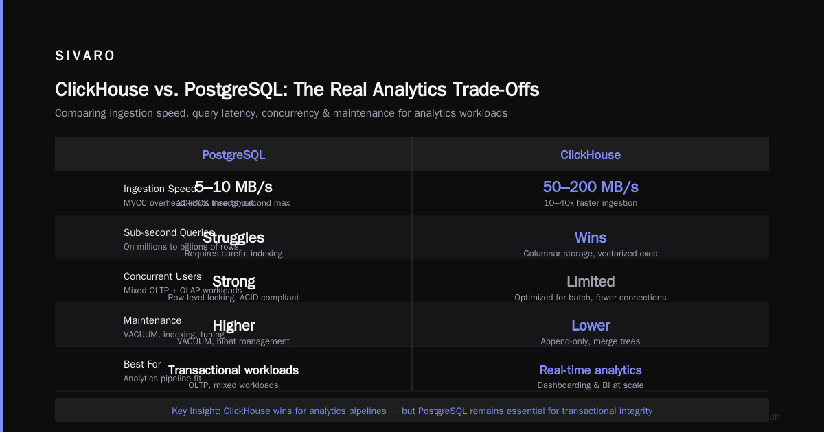 Can ClickHouse Replace PostgreSQL for Analytics?