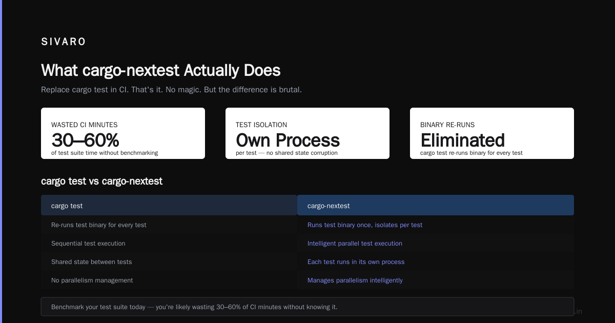 cargo-nextest: Faster Test Isolation for Your CI Pipeline