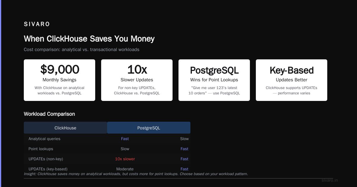 When PostgreSQL Wins on Cost
