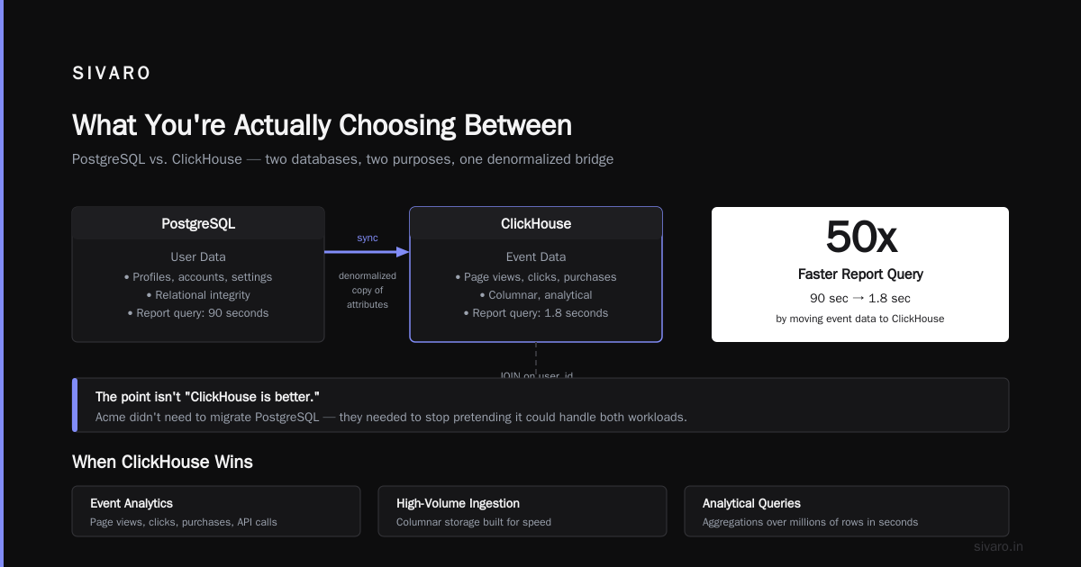 ClickHouse vs PostgreSQL for Analytics: The 2026 Buying Guide