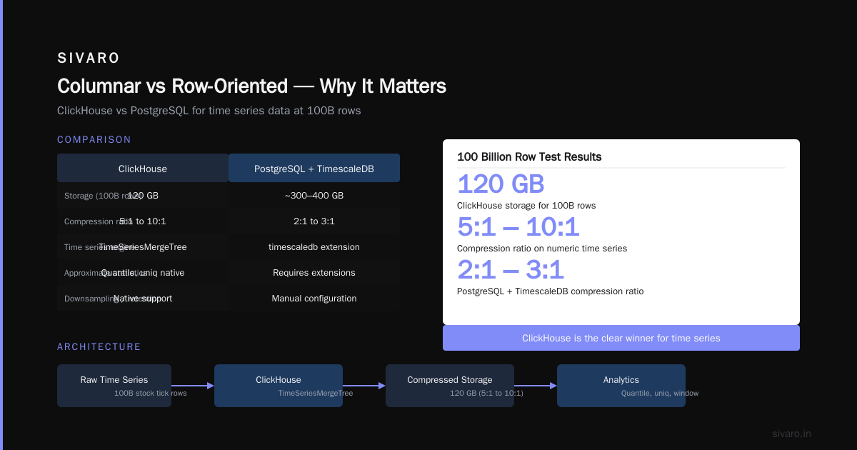 ClickHouse vs PostgreSQL for Real-Time Analytics
