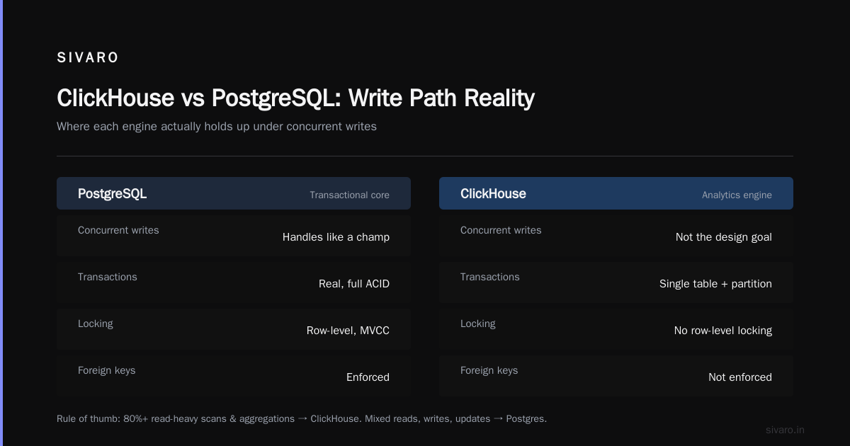 The Bottom Line on ClickHouse vs PostgreSQL Which Is Faster 2026