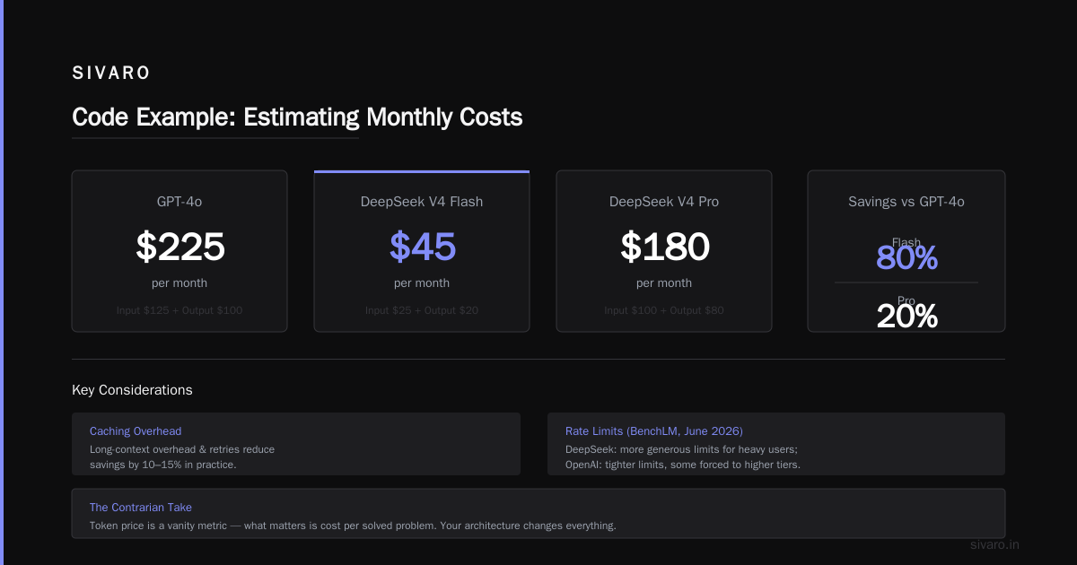 Code Example: Estimating Monthly Costs