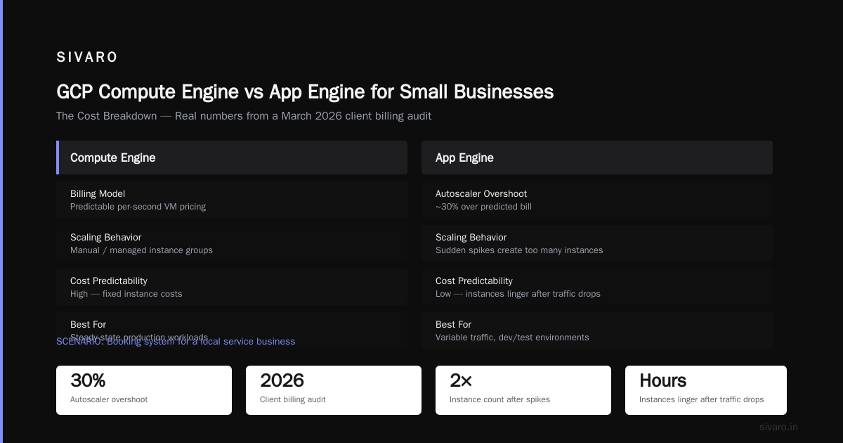 GCP Compute Engine vs App Engine for Small Businesses