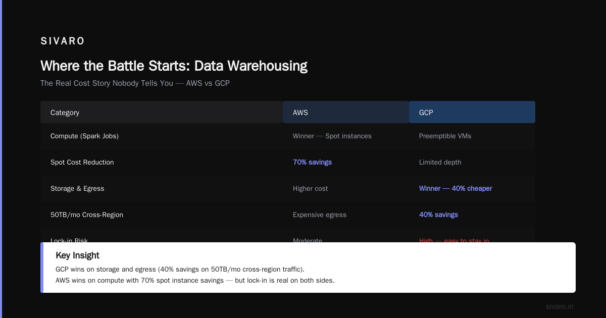 GCP vs AWS for Data Engineering: My Hard-Won Lessons