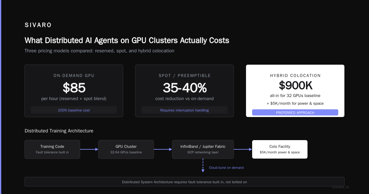 What Distributed AI Agents on GPU Clusters Actually Costs