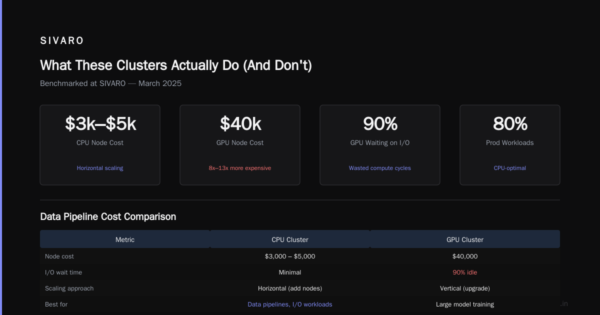 GPU Cluster vs CPU Cluster: A Practitioner's Guide to Choosing Right