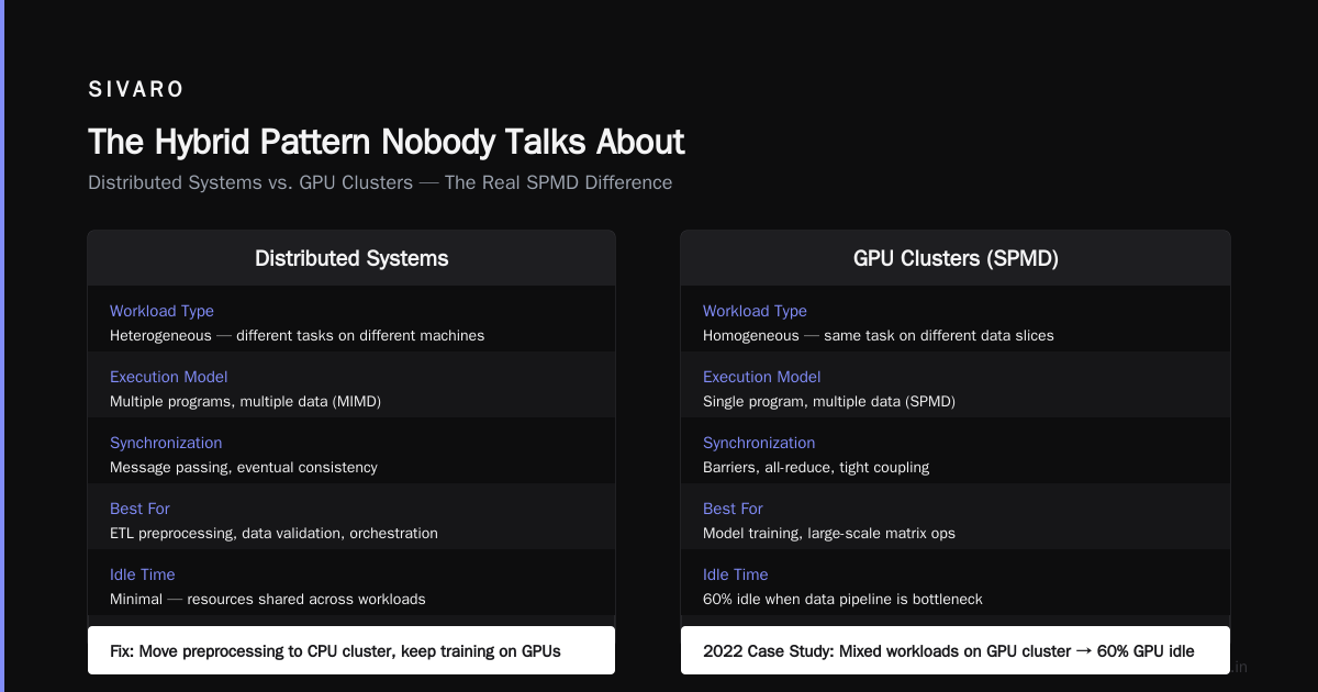 When Distributed Computing Beats GPU Clusters (and Vice Versa)