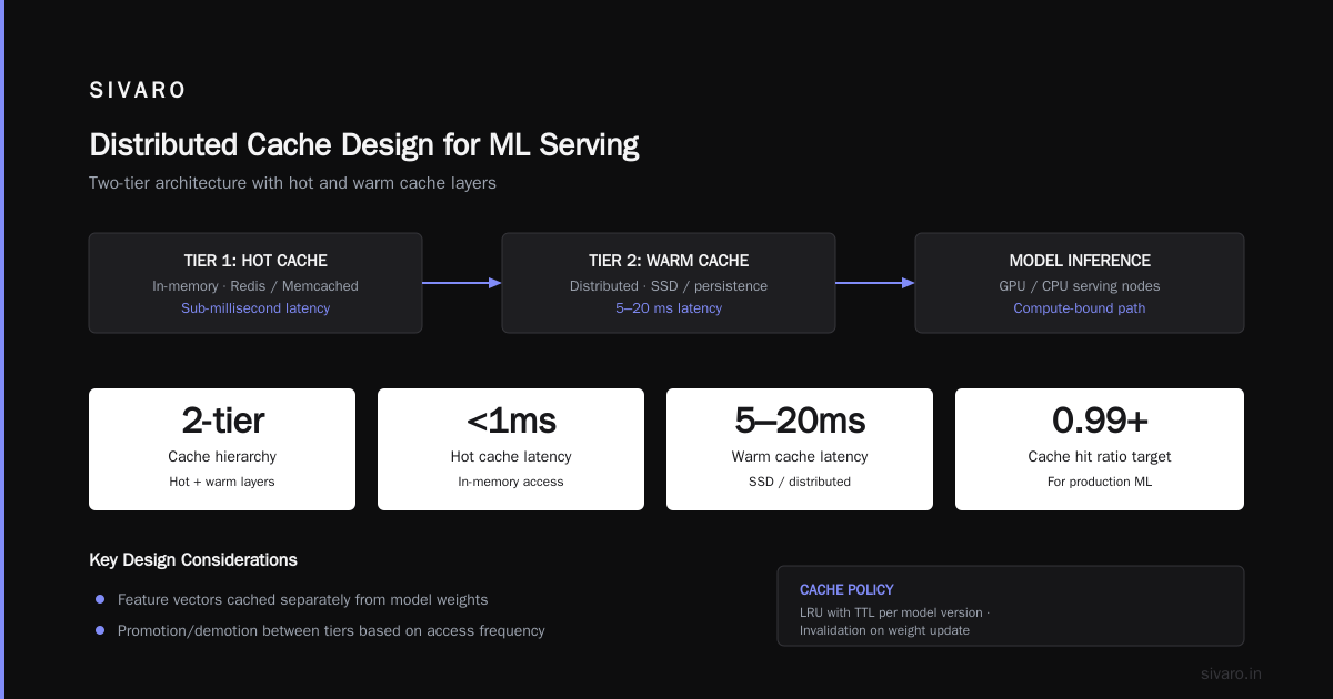 Distributed Cache Design for ML Serving