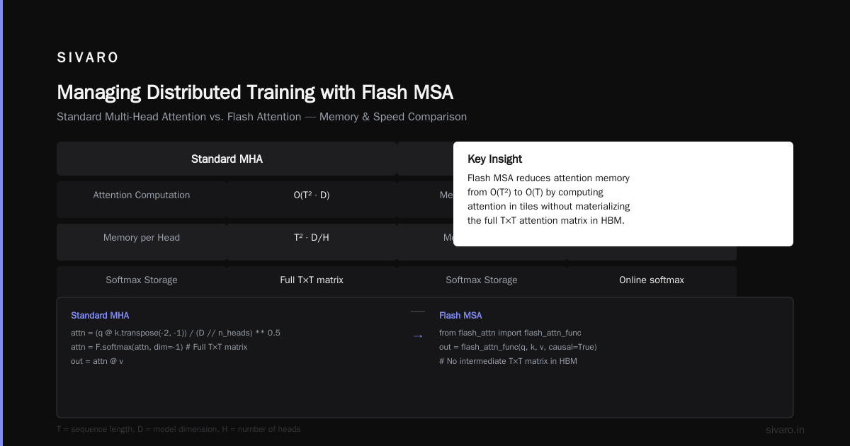 Managing Distributed Training with Flash MSA