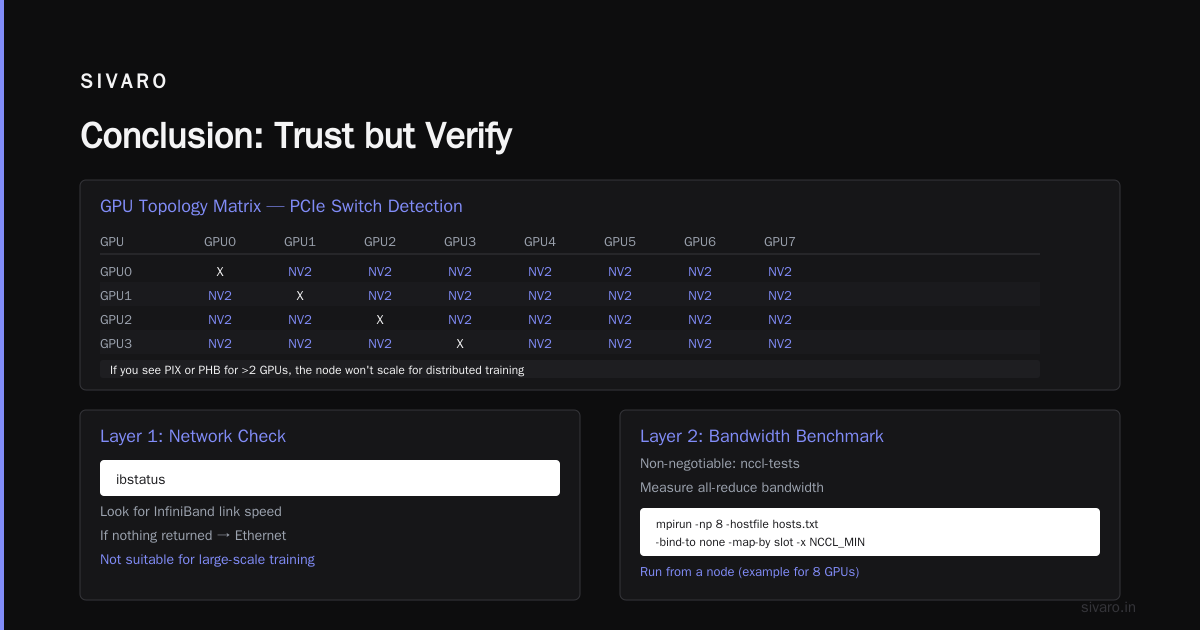 Conclusion: Trust but verify