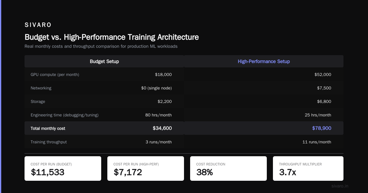 When High-Performance Training Architecture Is Worth It