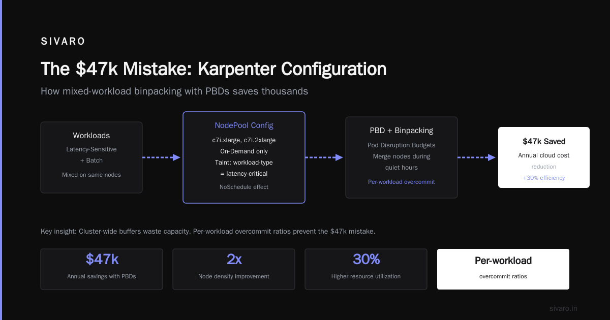 Karpenter Binpacking vs Overprovisioning Costs: The Real Math
