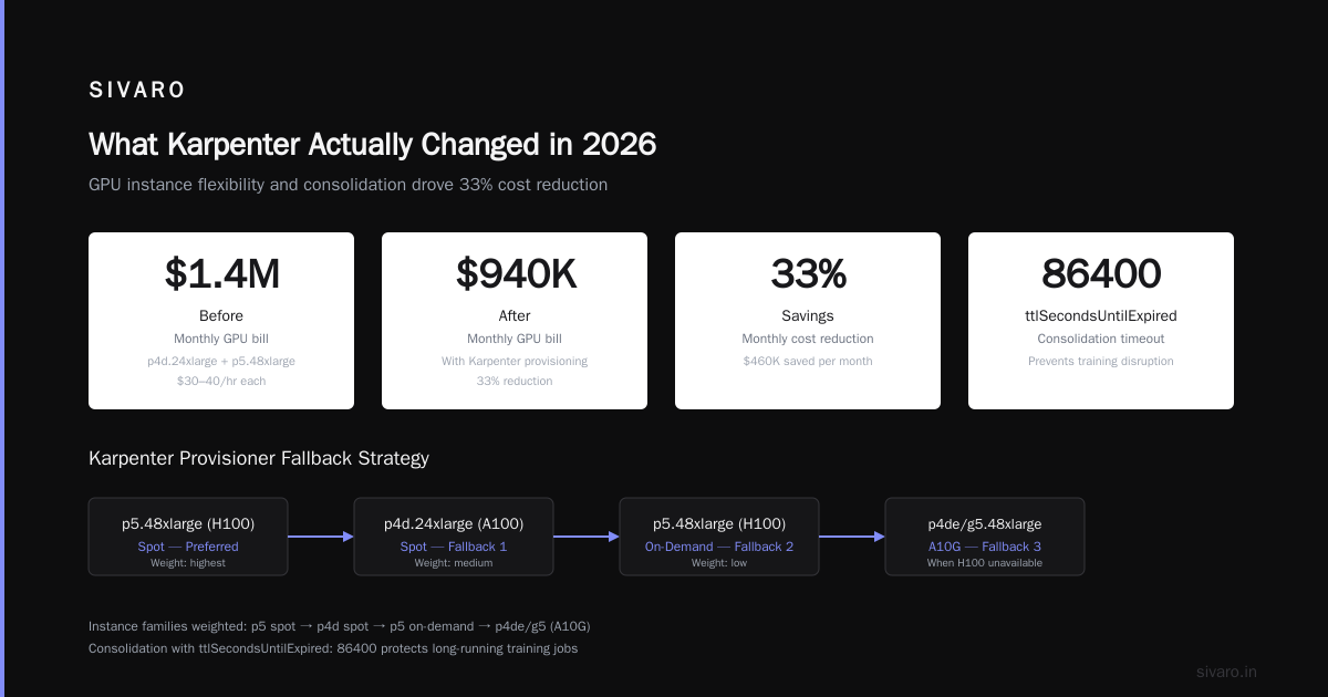 Karpenter Cost Savings: Real Numbers from 2026