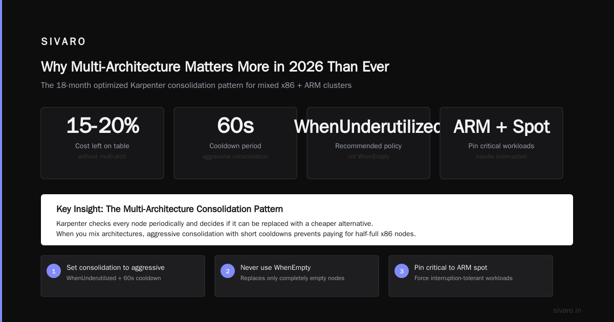 Karpenter Multi Arch Cost Optimization: The 2026 Playbook