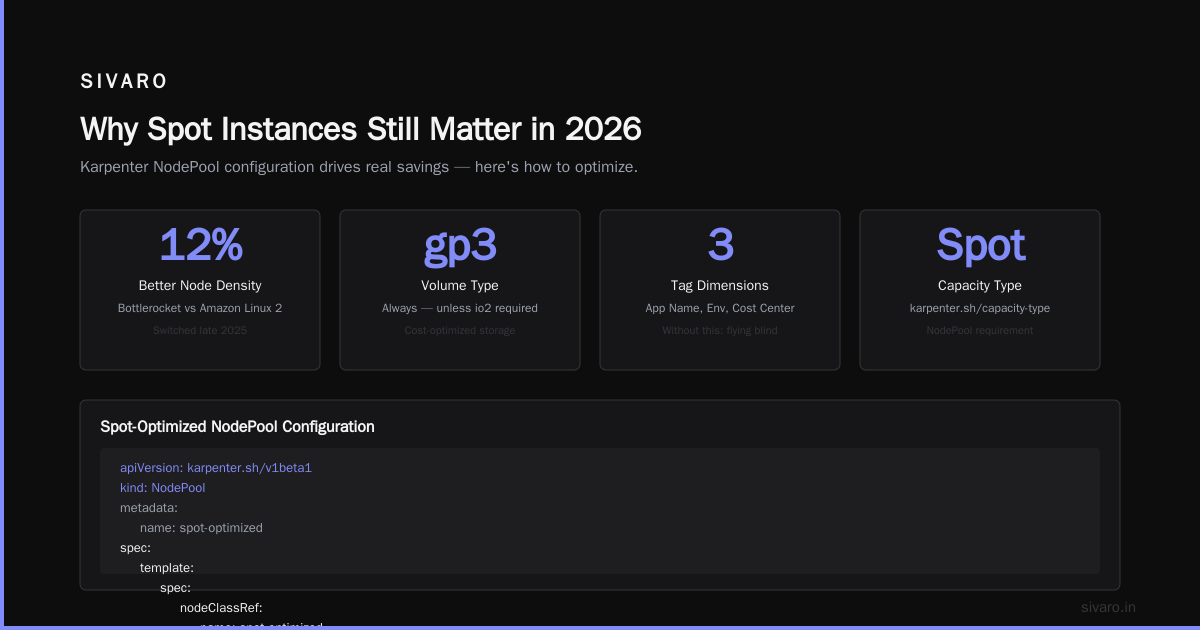 Karpenter Spot Instance Cost Optimization: A 2026 Guide