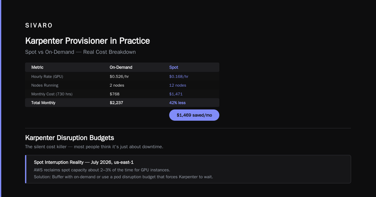 Karpenter Provisioner in Practice: My $12k/mo Config