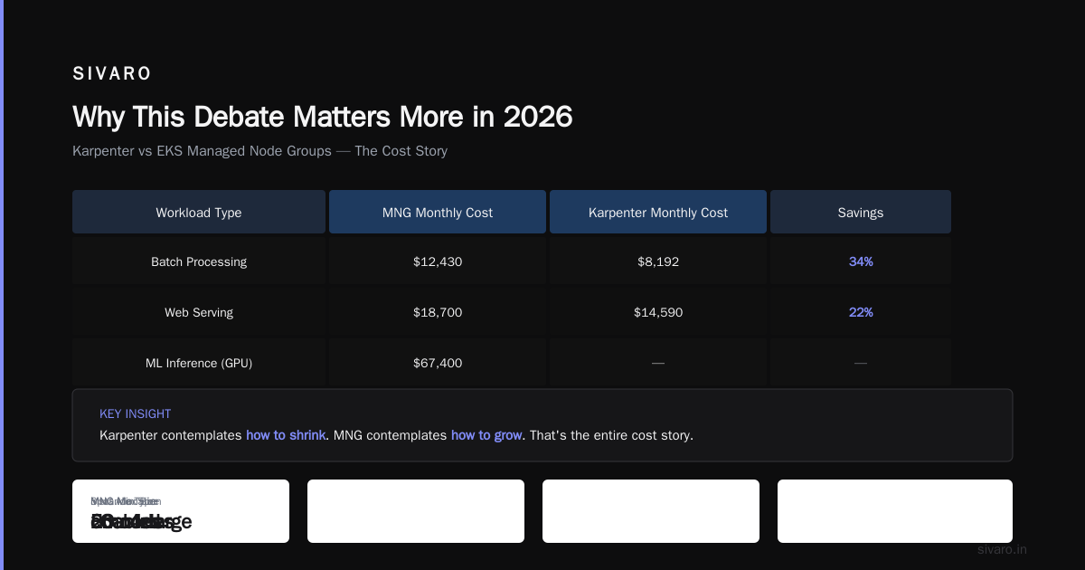Karpenter vs EKS Managed Node Groups Cost: The Real Numbers After 3 Years of Testing