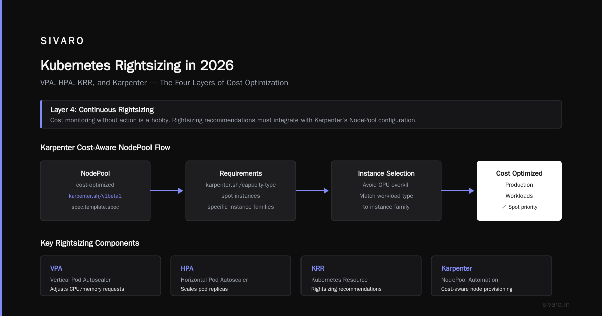 Kubernetes Rightsizing in 2026: VPA, HPA, KRR, and Karpenter