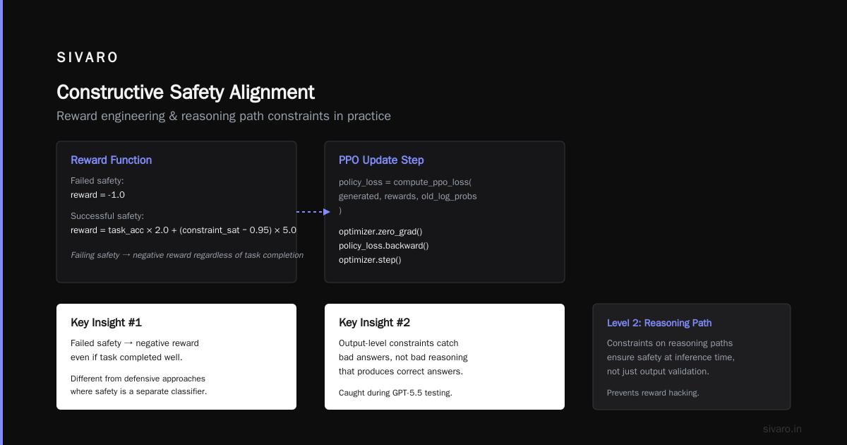 Reinforcement Learning Constructive Safety Alignment: What Actually Works in Production