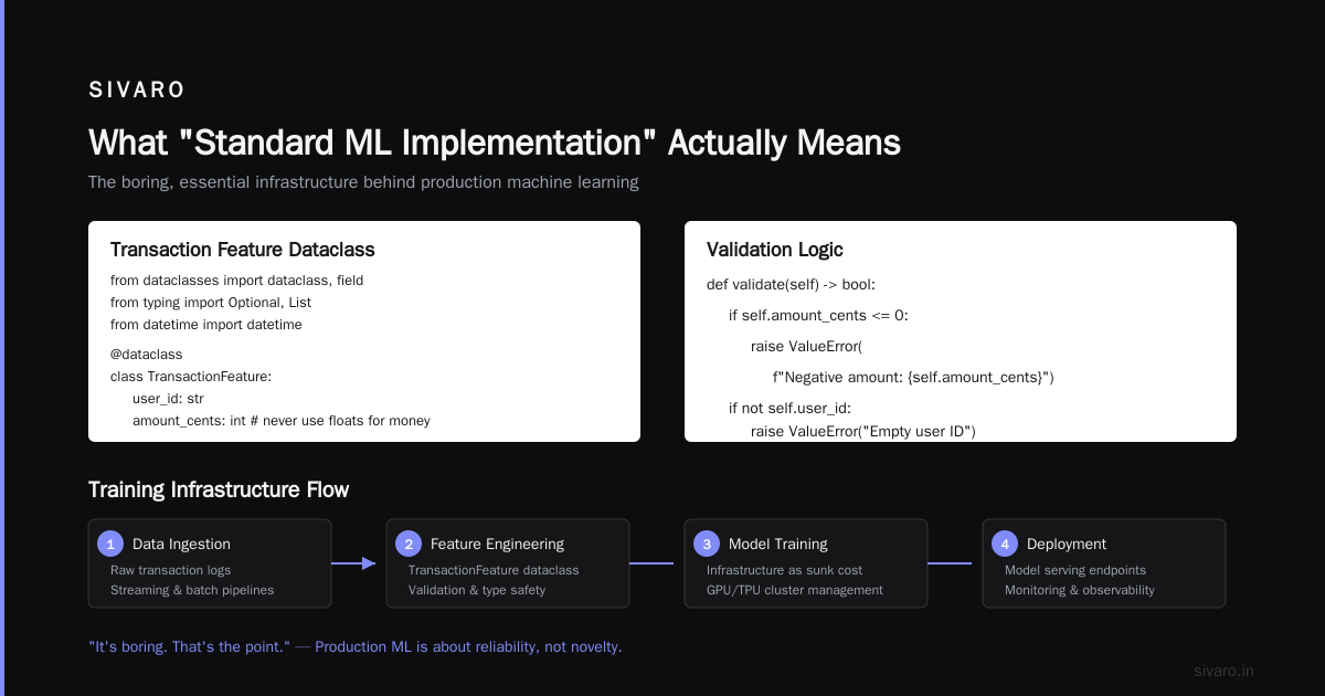 Standard ML Implementation: What I Learned Building Production Systems at Scale