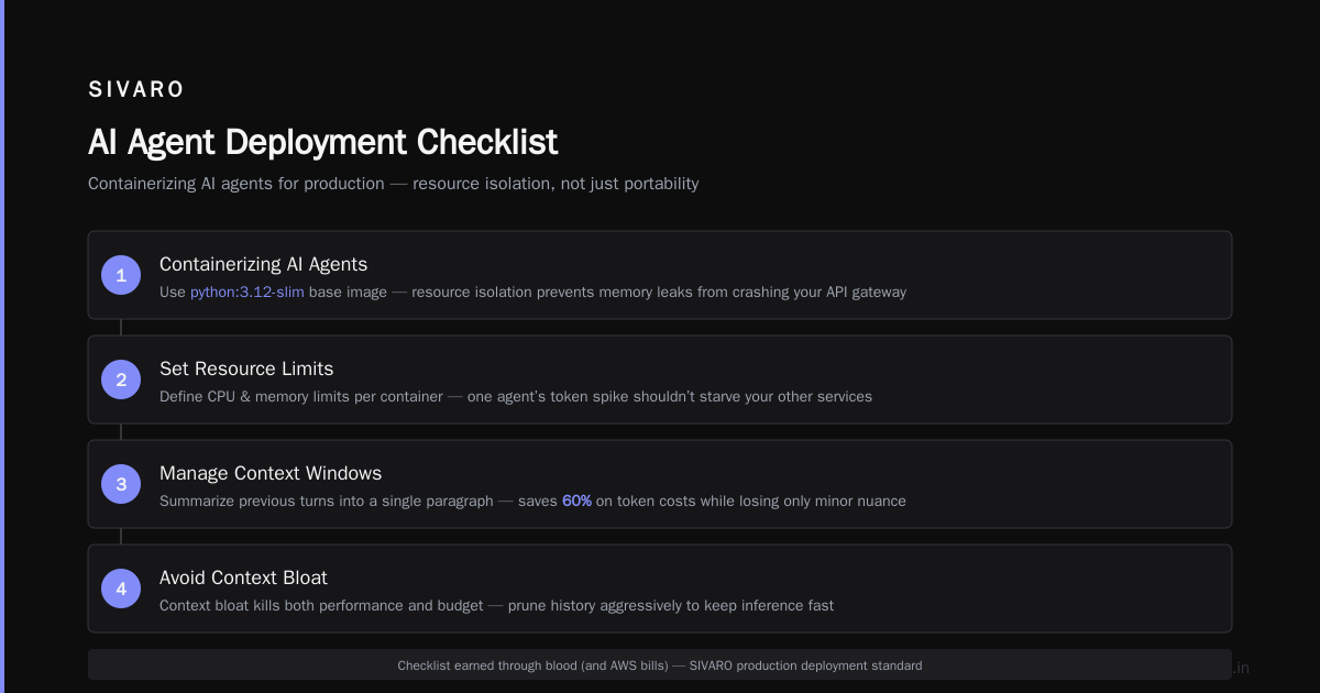 The AI Agents Production Deployment Checklist