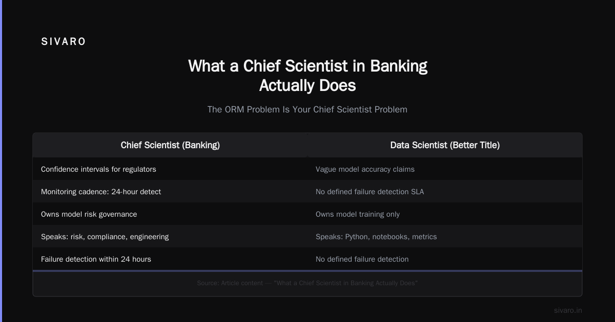 The Chief Scientist in Banking: Why Your AI Strategy Is Failing Without One