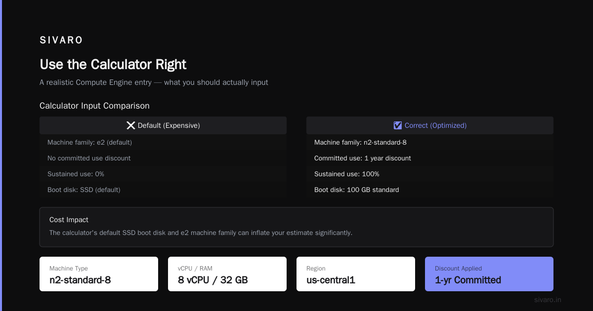 The GCP Pricing Calculator Won't Save You: How to Estimate Your Real Monthly Bill