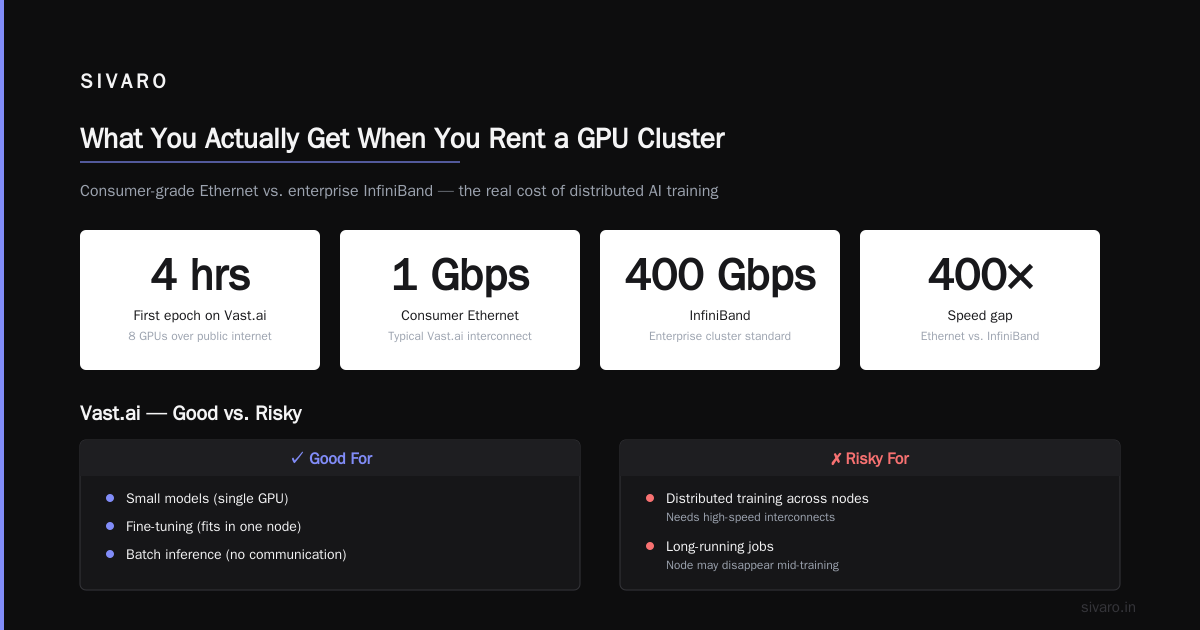 The Real Cost of Renting a GPU Cluster for Distributed AI