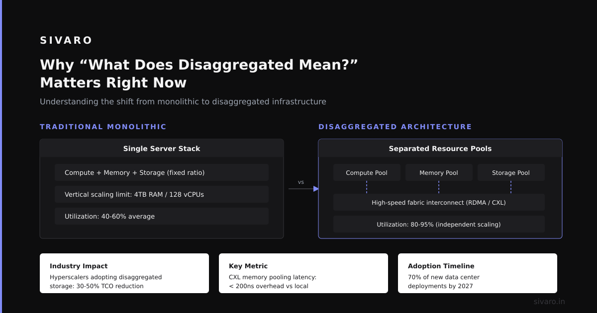 What Is Disaggregated Architecture? The Guide That Actually Explains It