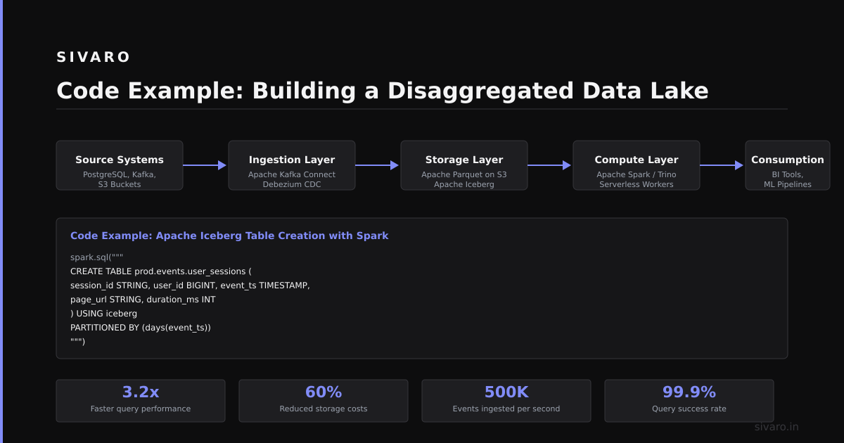 Code Example: Building a Disaggregated Data Lake