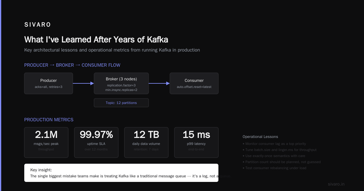 Operating Kafka in Production: The Hard Parts