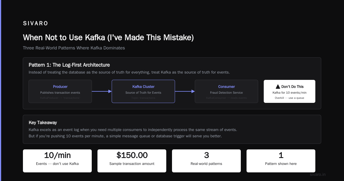 When Not to Use Kafka (I've Made This Mistake)